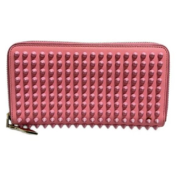Christian Louboutin Handbags - CHRISTIAN LOUBOUTIN Panettone - Pink Leather Plastic Long Wallet